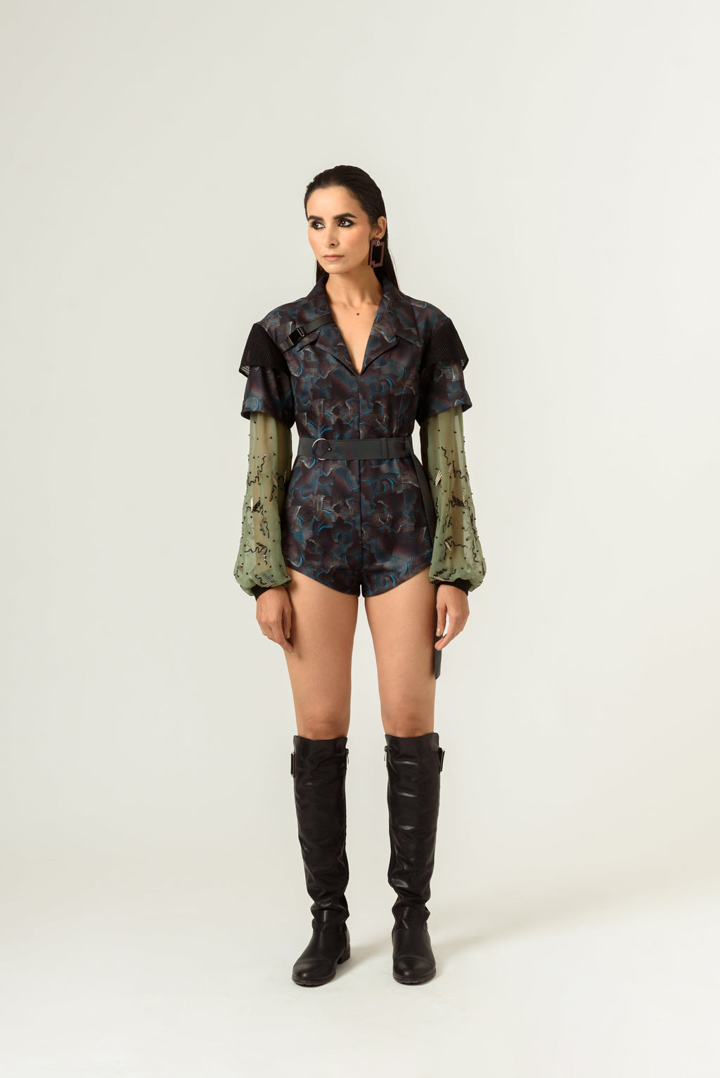 Agitation Print Bodysuit - siddhantagrawal