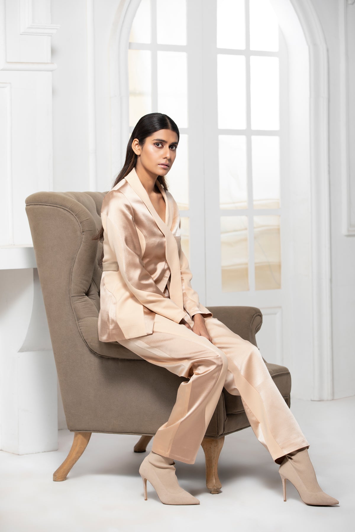 Beige Monotone Suit - siddhantagrawal