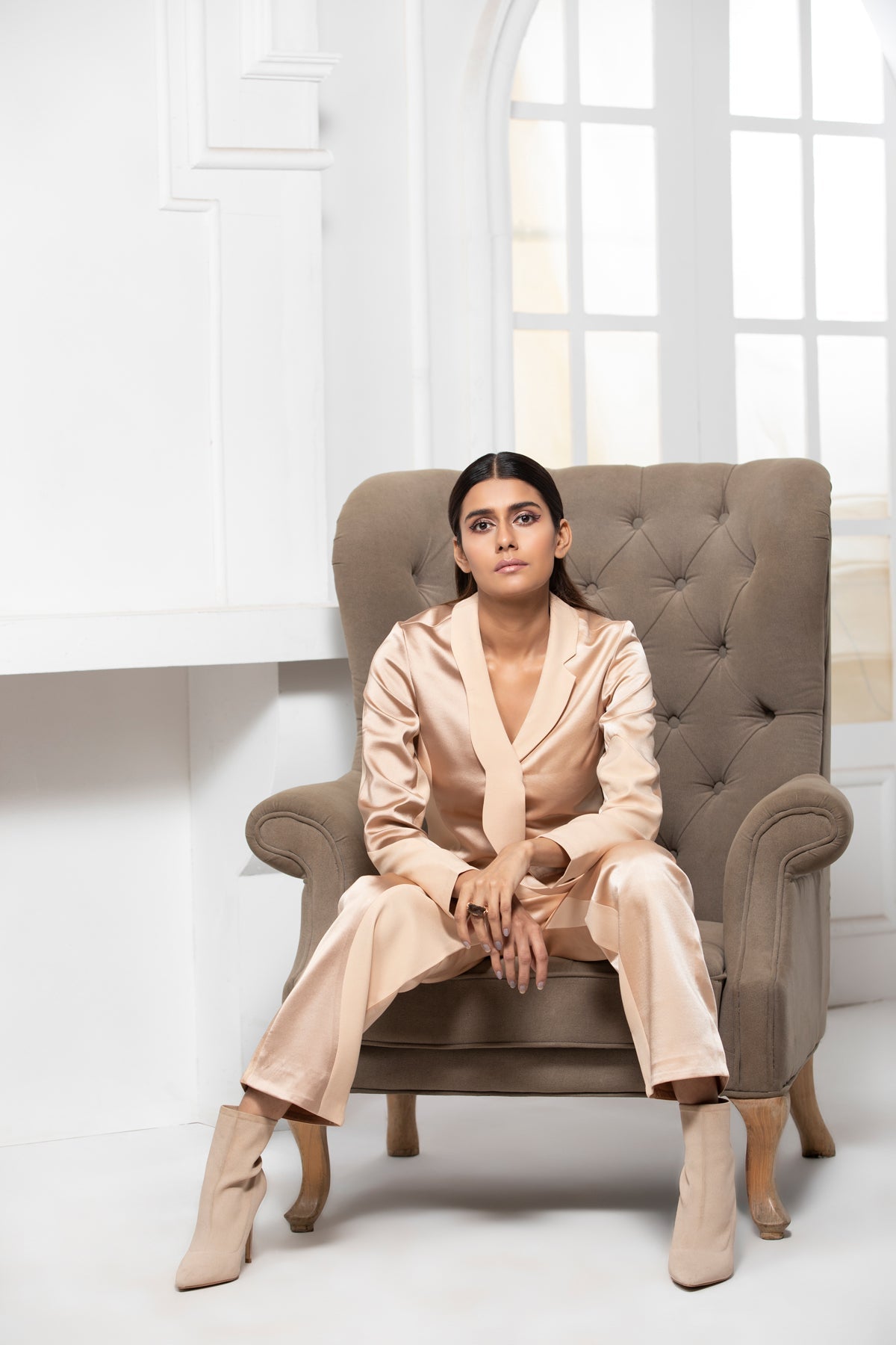 Beige Monotone Suit - siddhantagrawal