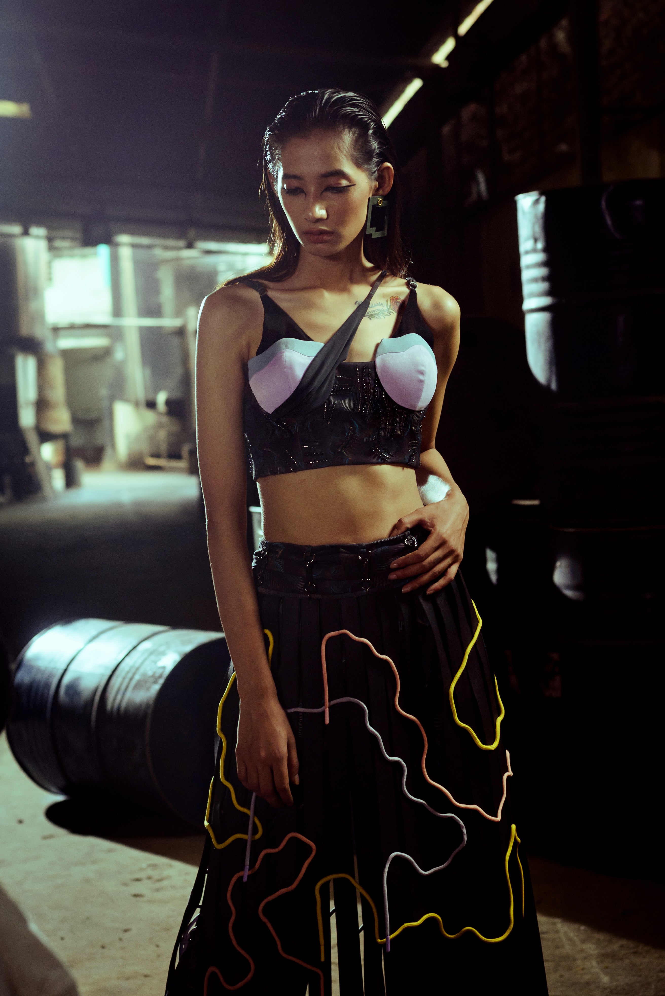 Agitation Print Bustier - siddhantagrawal