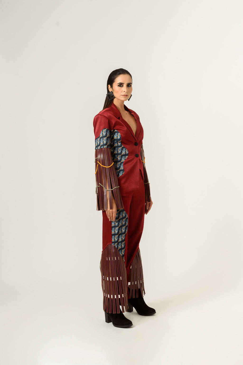 Ennui Leathered Blazer - siddhantagrawal