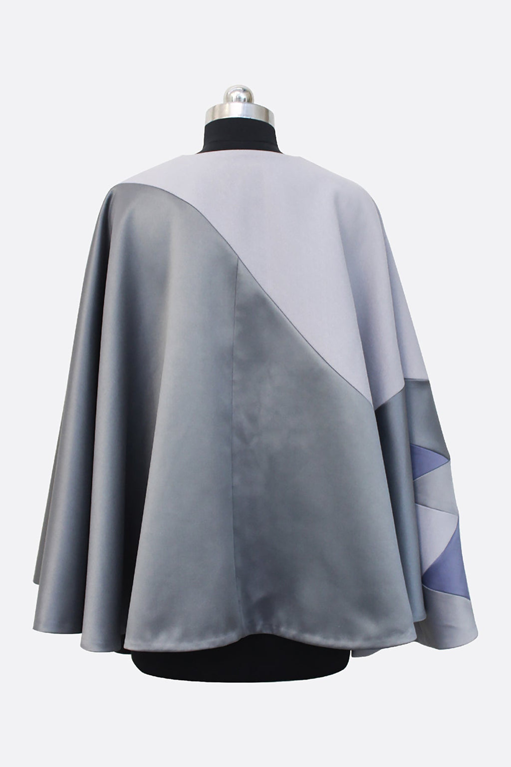 Grey Monotone Oversized Cape - siddhantagrawal