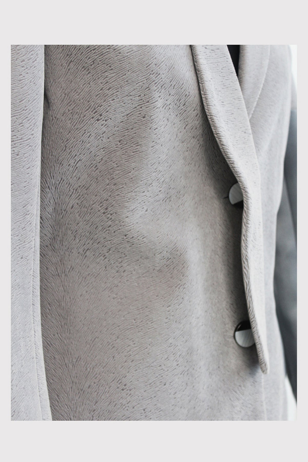 Velvet and Satin Grey Long Panelled Coat - siddhantagrawal
