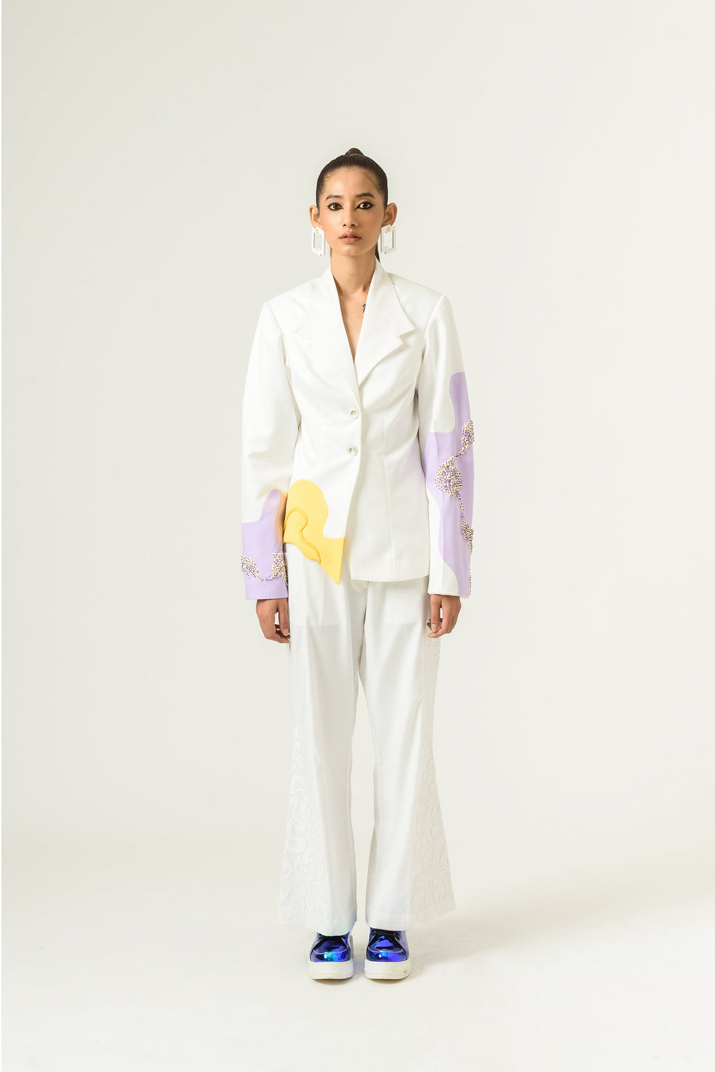 Ivory Lilac Suit - siddhantagrawal