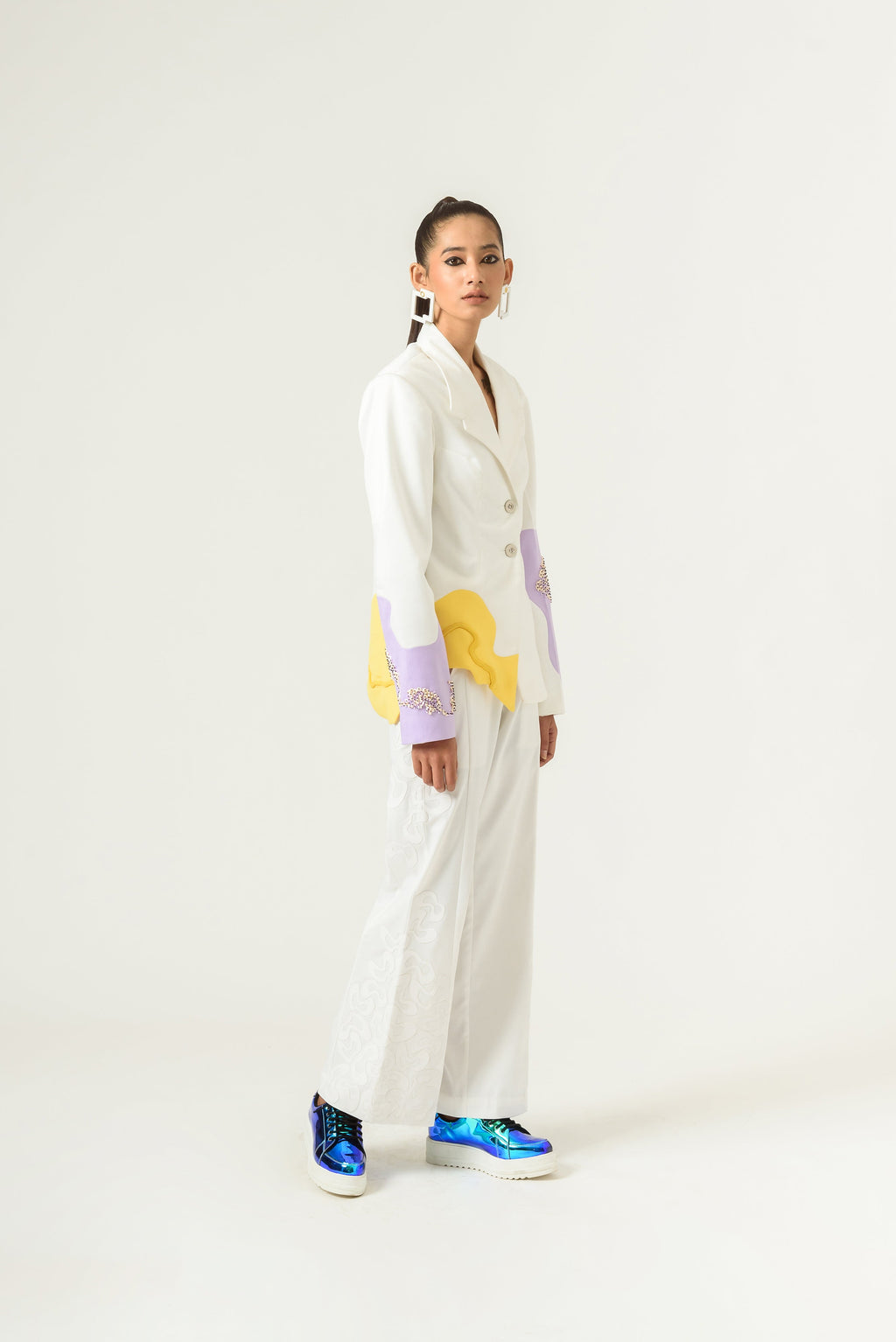 Ivory Lilac Blazer - siddhantagrawal