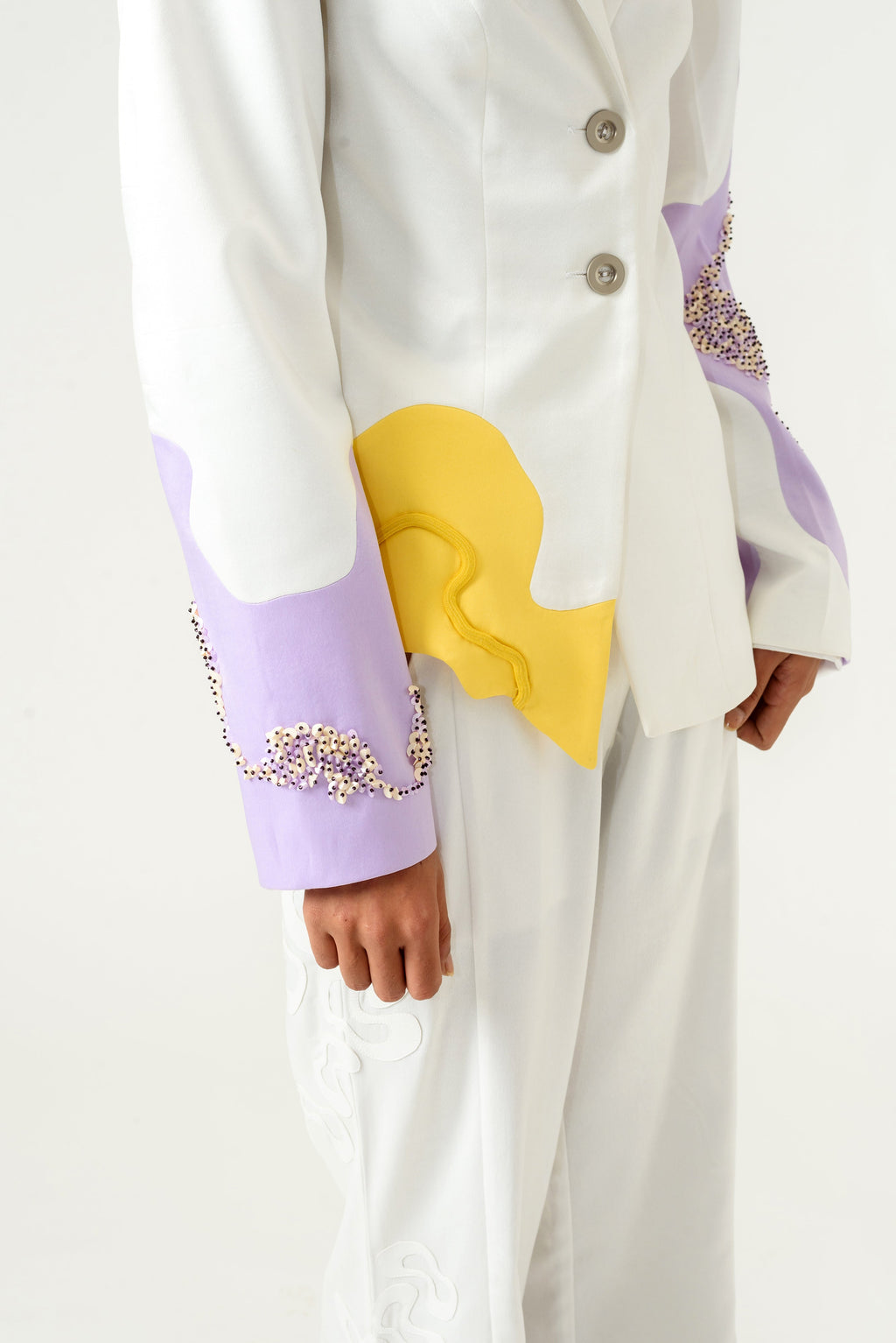 Ivory Lilac Blazer - siddhantagrawal
