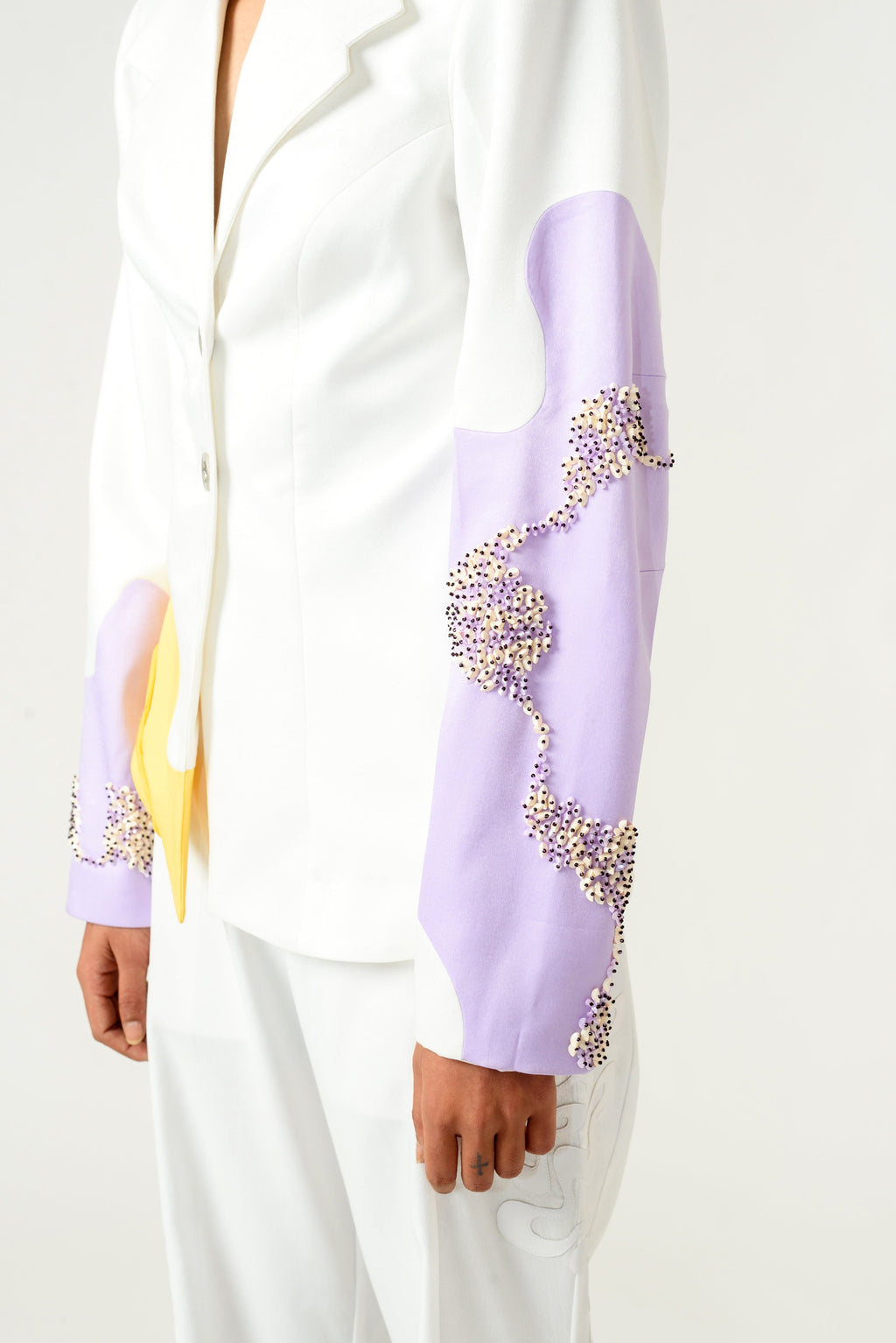 Ivory Lilac Blazer - siddhantagrawal