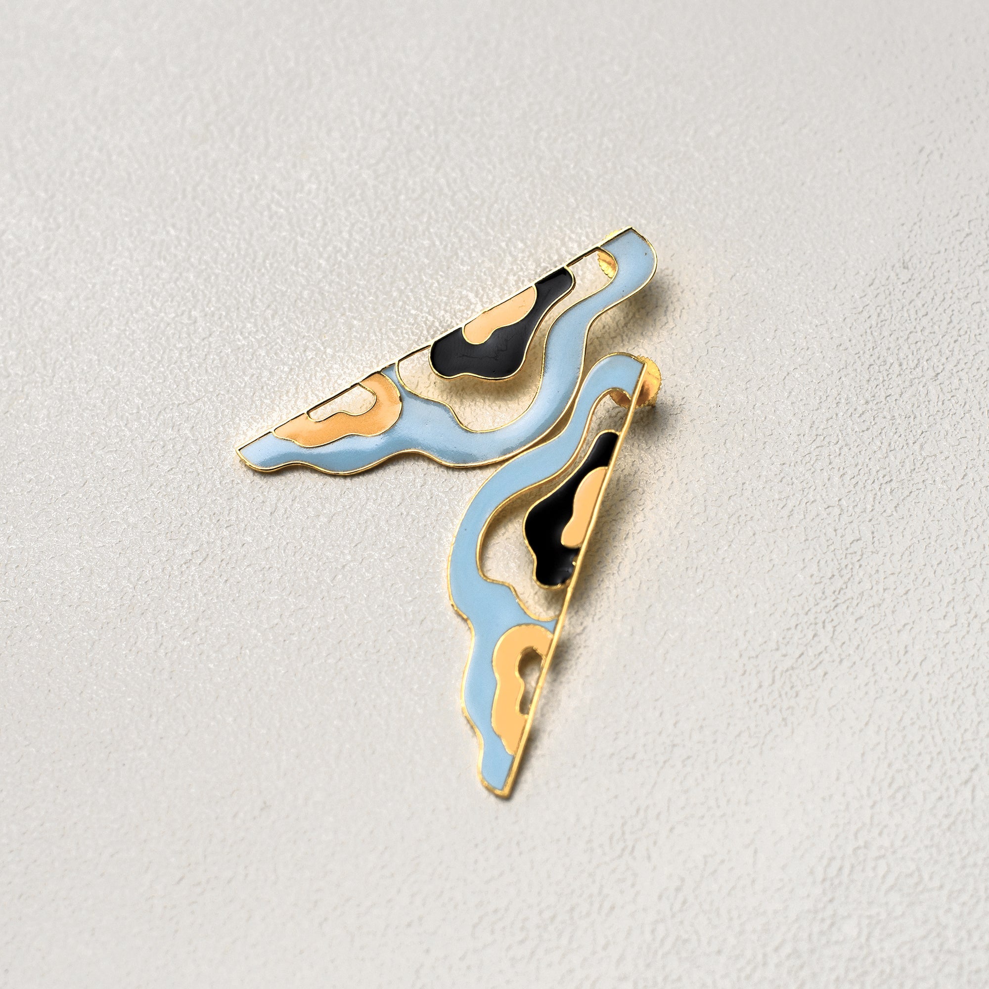 FOLDED WAVES BABY BLUE - siddhantagrawal