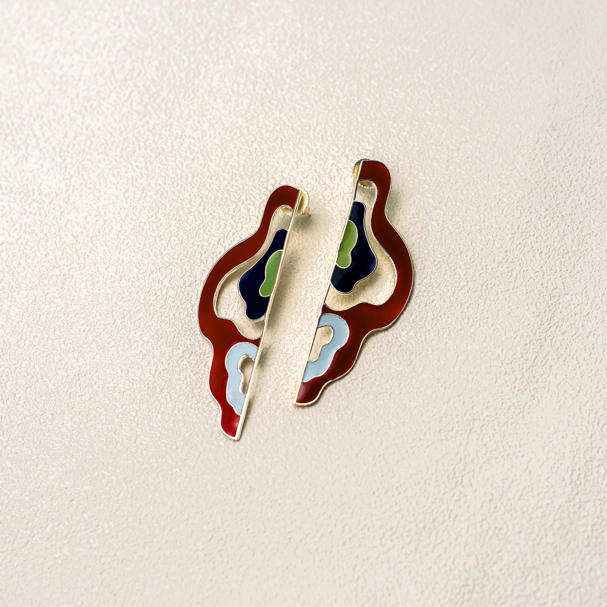 FOLDED WAVES MAROON - siddhantagrawal
