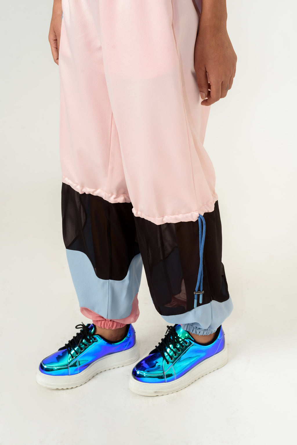 Peach-Blue Trouser - siddhantagrawal
