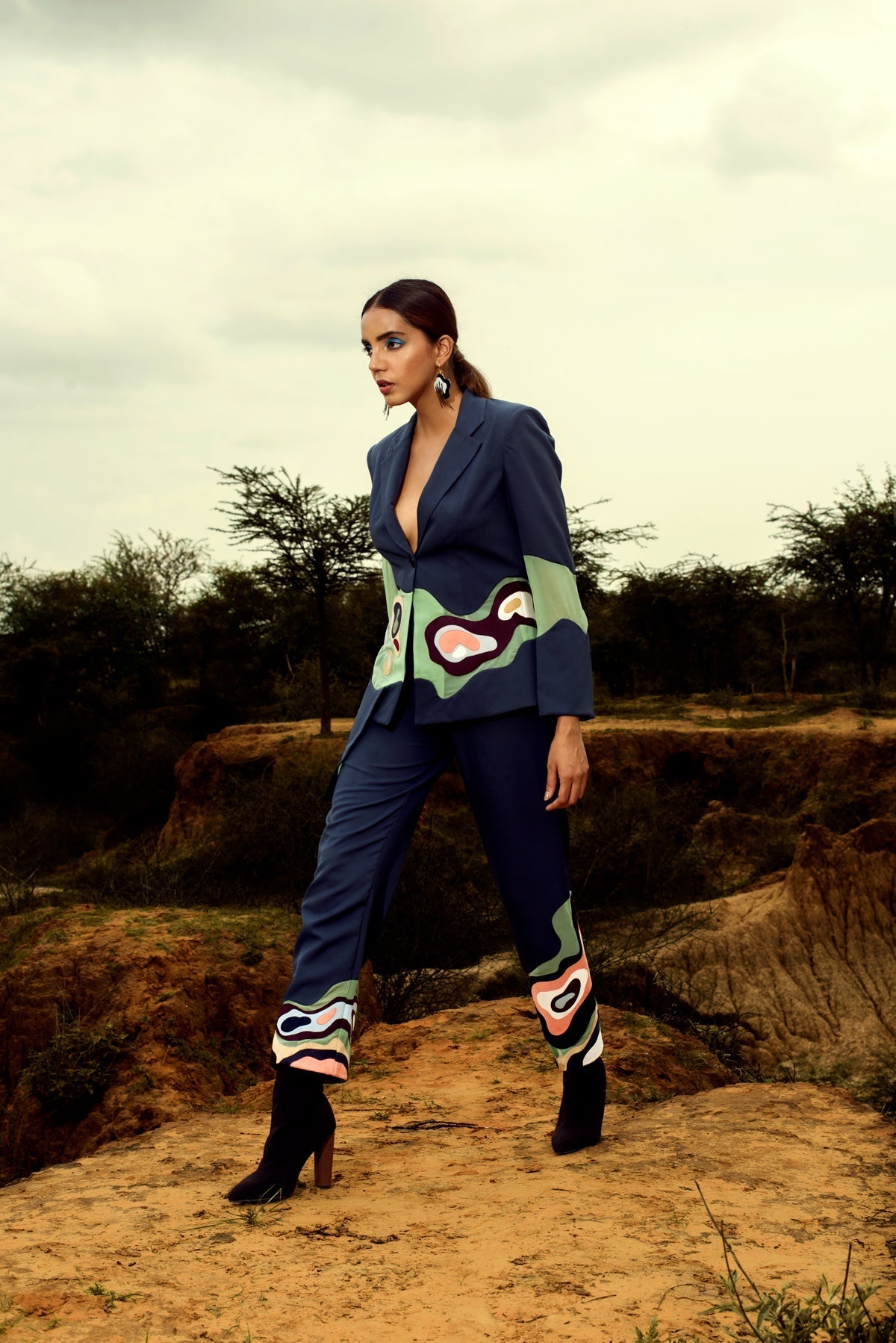 UNDEFINED APPLIQUE TROUSERS - siddhantagrawal