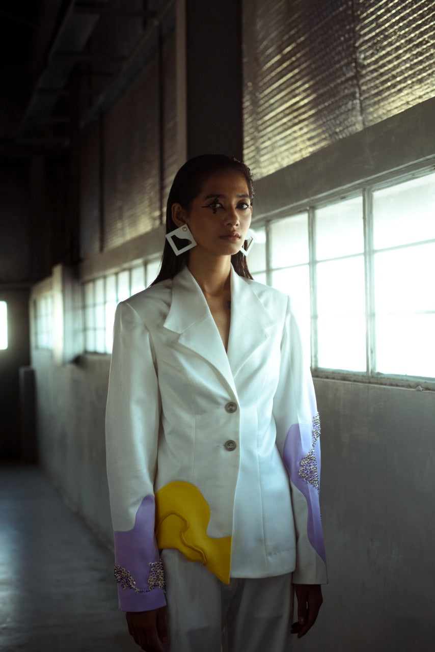 Ivory Lilac Blazer - siddhantagrawal
