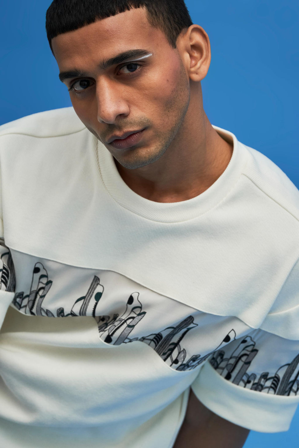 Off-White Coastline Embroidered T-Shirt - siddhantagrawal